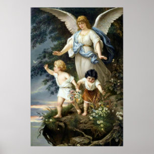 Der Schutzengel - Bernhard Plockhorst Poster