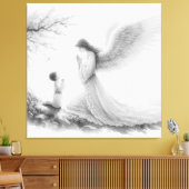 Der Schutzengel betet mit dem Kind Leinwanddruck (Insitu (Wohnzimmer))