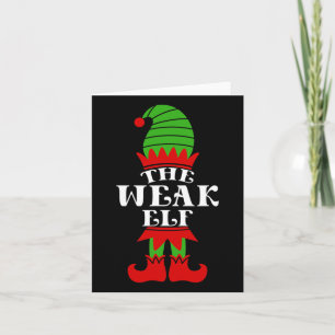 Der schwache Elf Weihnachten Matching Family Cowor Karte