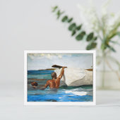 Der Schwammtaucher von Winslow Homer Postkarte (Stehend Vorderseite)