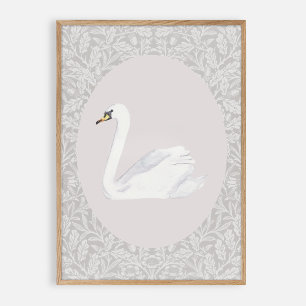 Der Schwan, das Vintage Kinderzimmer Poster