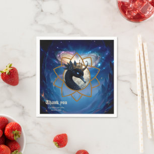 Der Schwan, der den Mond bewacht. Serviette