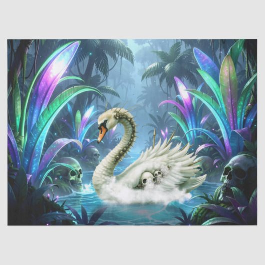 Der Schwan der vergessenen Gewässer. Seidenpapier (Vorderseite)