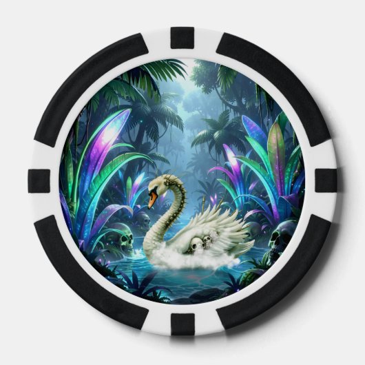 Der Schwan der vergessenen Wasser. Pokerchips (Vorderseite)