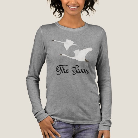 Der Schwan-Farbbblock Tri-Blend Shirt (Vorderseite)