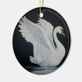 Der Schwan Keramikornament (Links)