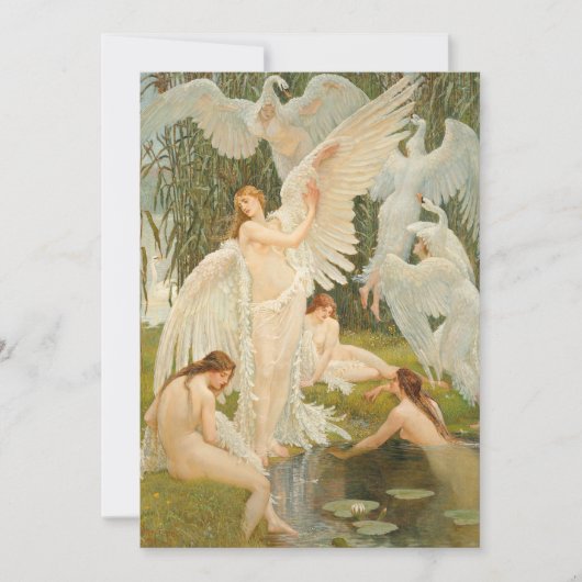 Der Schwan Maidens | Walter Crane Karte (Vorderseite)