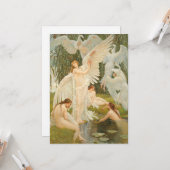 Der Schwan Maidens | Walter Crane Karte (Vorderseite/Rückseite Beispiel)