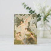 Der Schwan Maidens | Walter Crane Postkarte (Stehend Vorderseite)