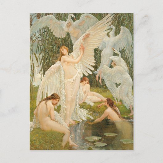 Der Schwan Maidens | Walter Crane Postkarte (Vorderseite)