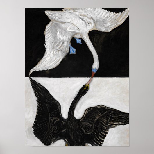Der Schwan Nr. 1 von Hilma af Klint Poster (Vorne)