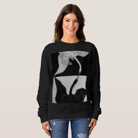 Der Schwan Nr. 1 von Hilma af Klint Sweatshirt (Vorne ganz)