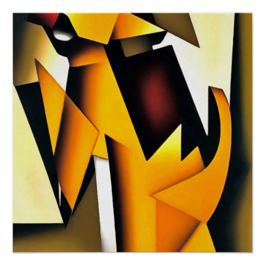 Der Schwanz, der die geometrische Abstrakte Kunst Poster (Vorderseite)