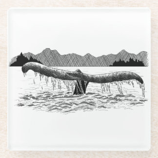 Der Schwanz der Wale Glasuntersetzer