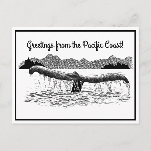 Der Schwanz der Wale Postkarte (Vorderseite)