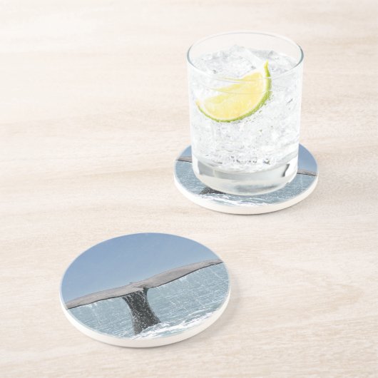 Der Schwanz-Untersetzer des Wals Sandstein Untersetzer (Seite)