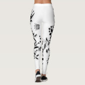 Der schwarz-weiße Baum des Lebens Leggings (Rückseite)