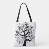 Der schwarz-weiße Baum des Lebens Tasche (Rückseite)