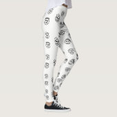 Der schwarz-weiße Stick-Mann sieht sich Design geg Leggings (Rechts)