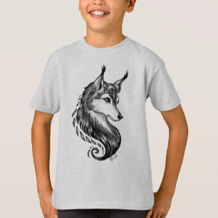 Der Schwarz-weiße T - Shirt des Hand gezeichneten
