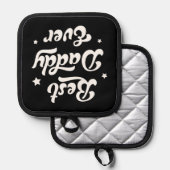 Der Schwarz-weißste Papa aller Zeiten Topflappen (Vorderseite/Rückseite)