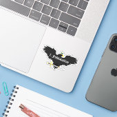 Der schwarze Adler Aufkleber (Laptop mit iPhone)