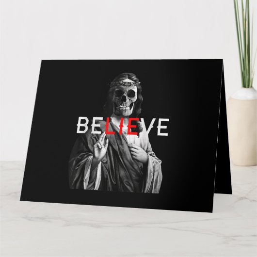 Der schwarze Antichrist Jesus Skull glaubt dem Sat Karte (Vorderseite)
