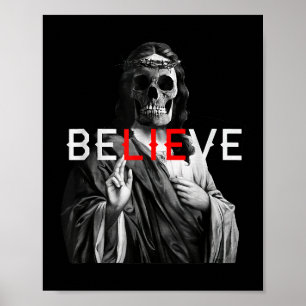Der schwarze Antichrist Jesus Skull glaubt dem Sat Poster