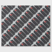 Der schwarze Anzug der Männer und rotes Geschenkpapier (Flach)