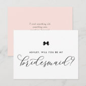 Der schwarze Balkenbock wird meine Bridesmaid-Kart Postkarte (Vorne/Hinten)