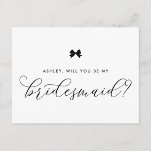 Der schwarze Balkenbock wird meine Bridesmaid-Kart Postkarte