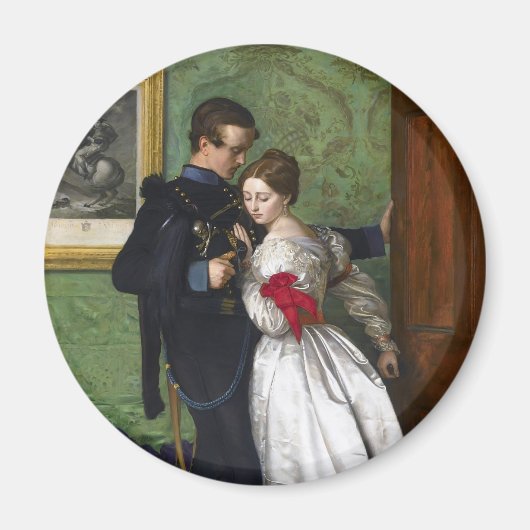 Der Schwarze Brunswicker von John Everett Millais Magnet (Vorne)