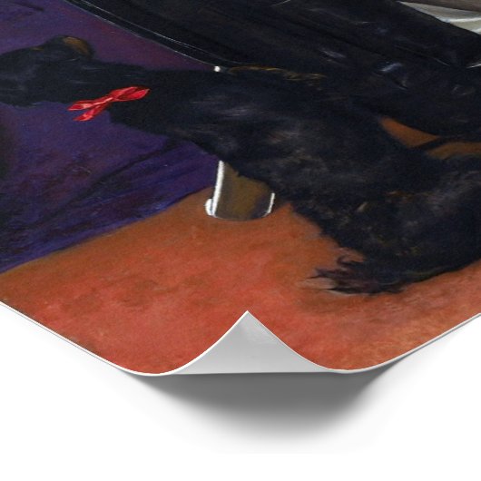 Der Schwarze Brunswicker von John Everett Millais Poster (Ecke)