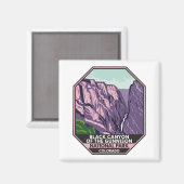 Der Schwarze Canyon des Gunnison-Nationalparks Vin Magnet (Vorderseite/Rückseite)