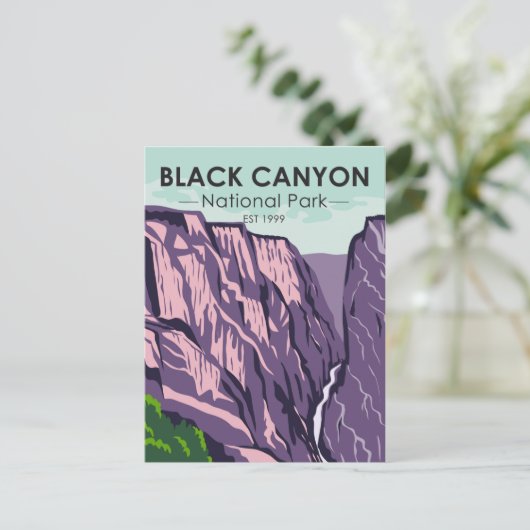 Der Schwarze Canyon des Gunnison-Nationalparks Vin Postkarte (Stehend Vorderseite)