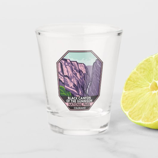 Der Schwarze Canyon des Gunnison-Nationalparks Vin Schnapsglas (Vorderseite)