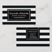 Der schwarze Chic u. das Weiß Stripes berufliche Visitenkarte (Vorne/Hinten)