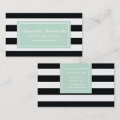 Der schwarze Chic u. das Weiß Stripes berufliche Visitenkarte (Vorne/Hinten)