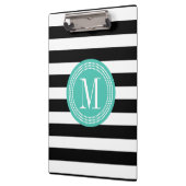 Der schwarze Chic u. das Weiß Stripes Klemmbrett (Links)
