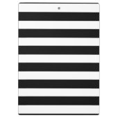 Der schwarze Chic u. das Weiß Stripes Klemmbrett (Rückseite)