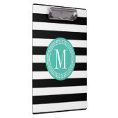Der schwarze Chic u. das Weiß Stripes Klemmbrett (Rechts)