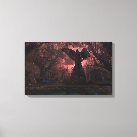 Der schwarze Engel Leinwanddruck (Vorderseite)