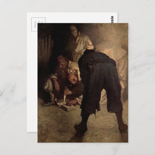 Der schwarze Fleck - N. C. Wyeth Postkarte (Vorne/Hinten)