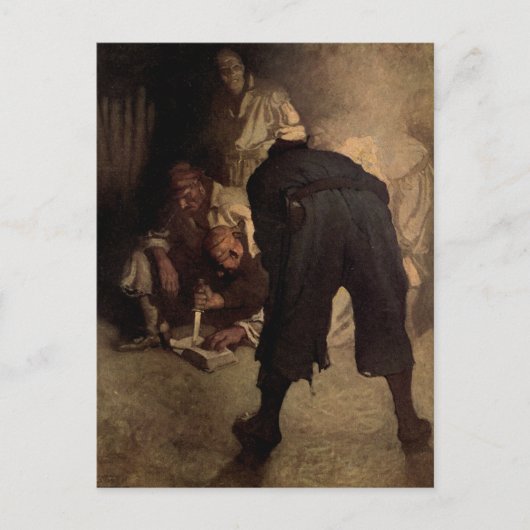 Der schwarze Fleck - N. C. Wyeth Postkarte (Vorderseite)