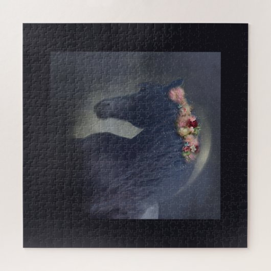 Der Schwarze Friesian - Puzzle (Horizontal)