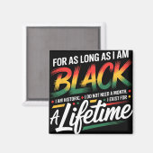 Der Schwarze Geschichtsmonat, solange ich schwarz Magnet (Vorderseite/Rückseite)