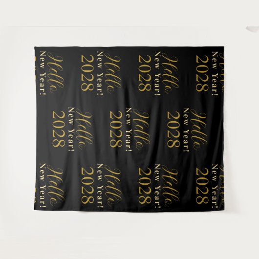 Der schwarze goldene Hintergrund des Silvesteraben Wandteppich (Vorderseite (Horizontal))