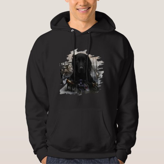 Der schwarze goldene Retrievers Hoodie (Vorderseite)