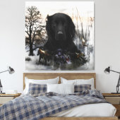 Der schwarze goldene Retrievers Leinwanddruck (Insitu (Schlafzimmer))