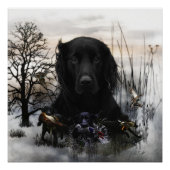 Der schwarze goldene Retrievers Poster (Vorderseite)